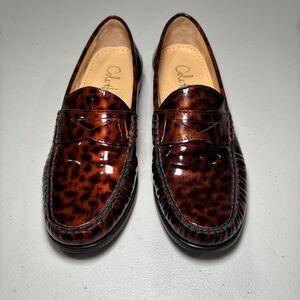 EUC Cole Haan Nike Air Tortoiseshell Patent Size 7 Penny Loafers!!